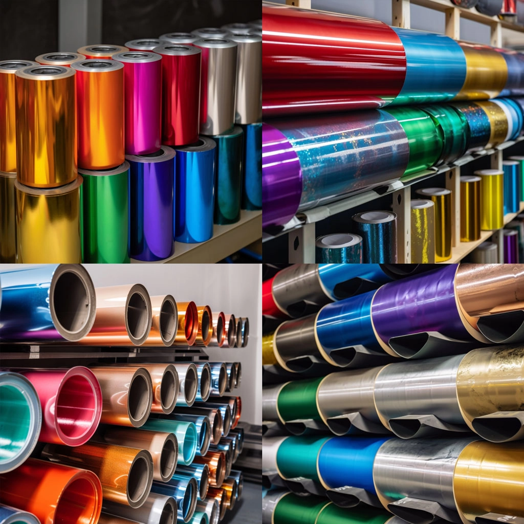 Samples of the new metallic film collection
